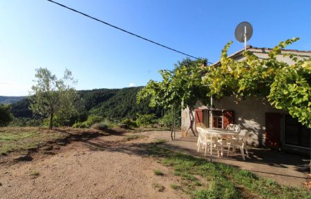 G&icirc;te n&deg;50021 Chambonas - Ard&egrave;che - La terrasse du g&icirc;te