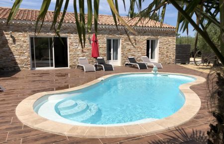 Piscine privative du gîte Gîte n°101707 Grospierres - Ardèche - Piscine privative du gîte