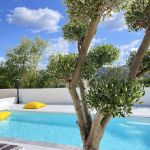 Piscine privative chauff&eacute;e dans un joli parc face &agrave; la Grotte Chauvet